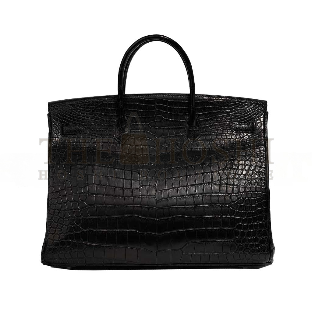 H**me5 MASTER BIRKIN 40 MATTE BLACK CROCODILE BAG BK3078SCROCOGPN (40*30*21cm) Master Quality